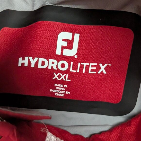 Foot Joy Hydro LiteX Men's Red Rain Jacket Size XXL - Picture 6 of 7
